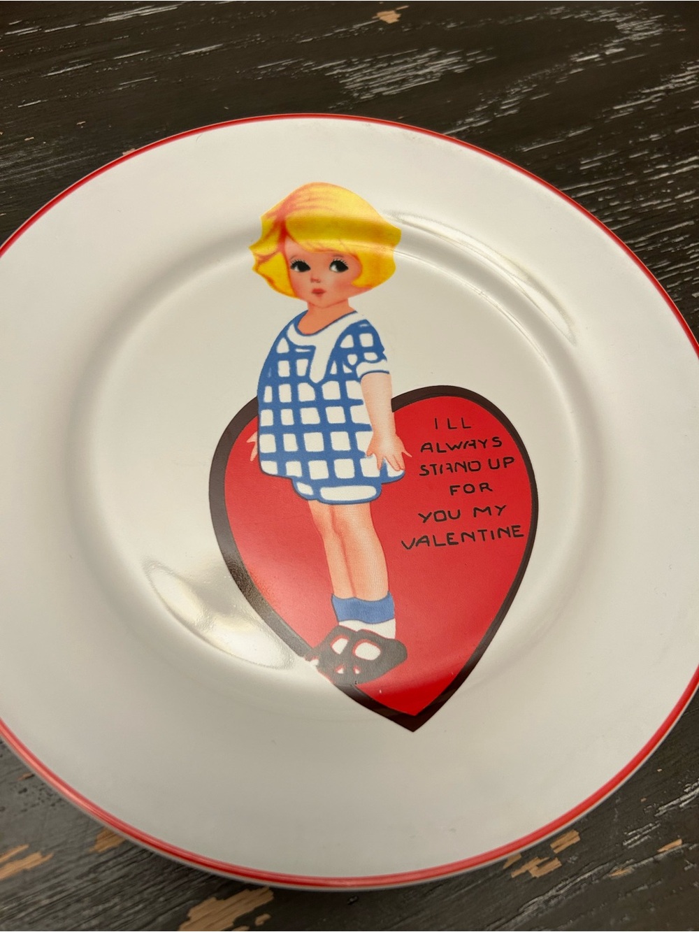 Rosanna Studio kitschy vintage Valentine plate set of 5. - Picture 7 of 9